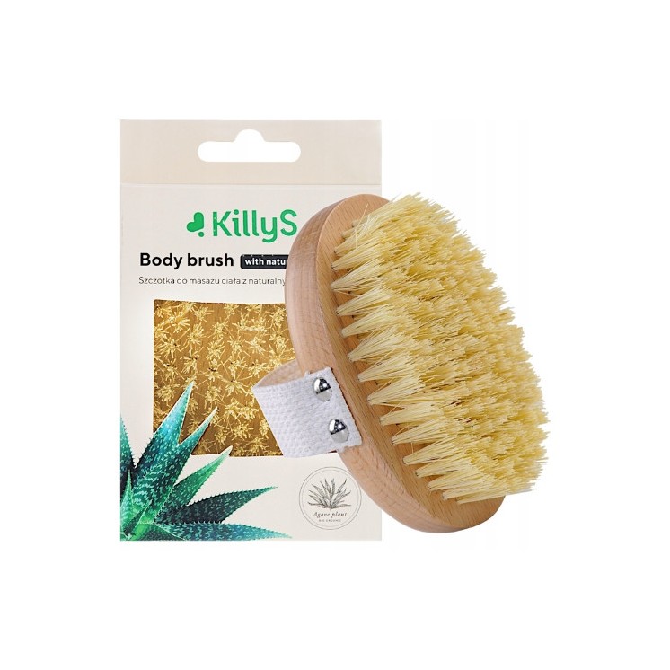 KillyS Body massage brush with natural Agave bristles, 1 piece