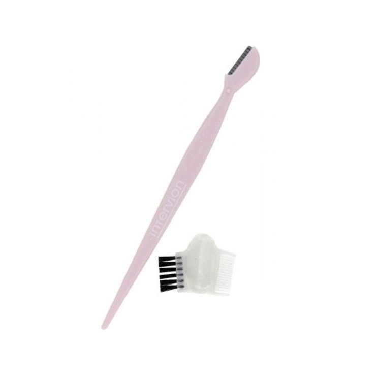Inter Vion Rose Collection Eyebrow razor with attachment and comb, 1 piece