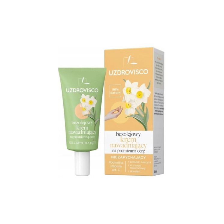 Uzdrovisco oil-free moisturizing face cream for radiant skin 50 ml