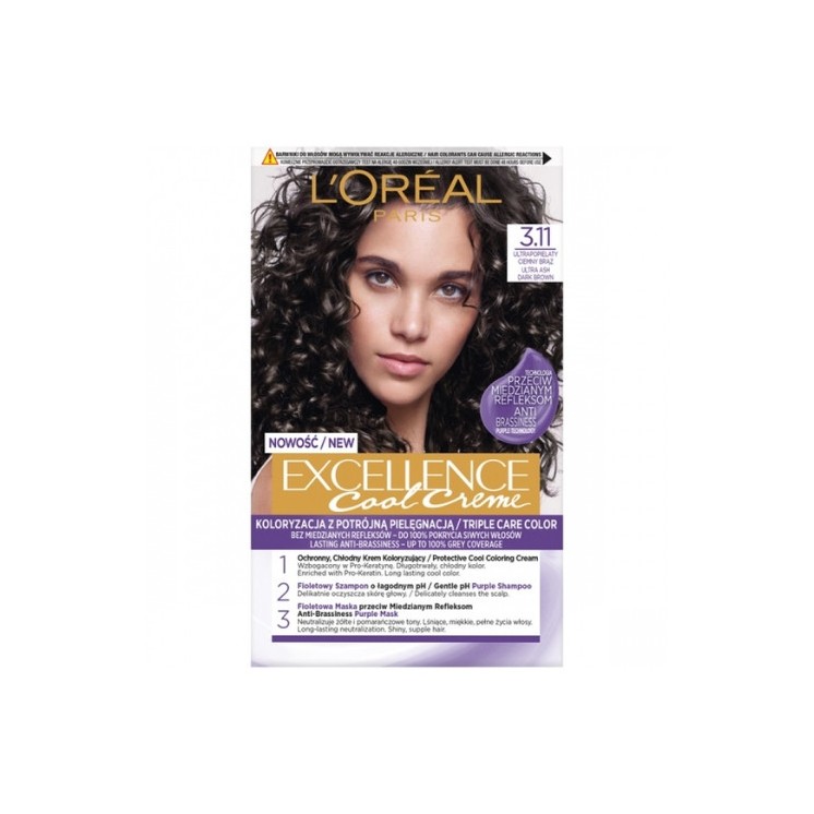 L'oreal Excellence Creme Haarfärbemittel /3.11/ Ultra Ash Dark Brown