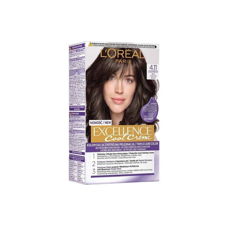 L'oreal Excellence Creme Haarfärbemittel /4.11/ Ultra Ash Brown