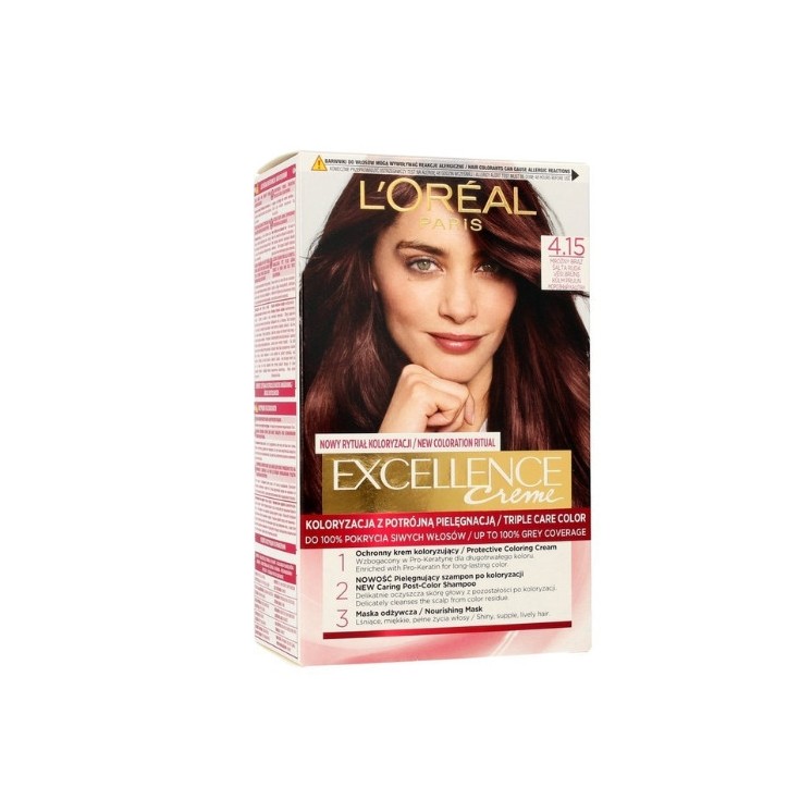 L'oreal Excellence Creme Haarfärbemittel /4,15/ Frostiges Braun