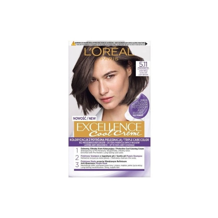 Фарба для волосся L'oreal Excellence Creme / 5 / Ultra Ash Light Brown
