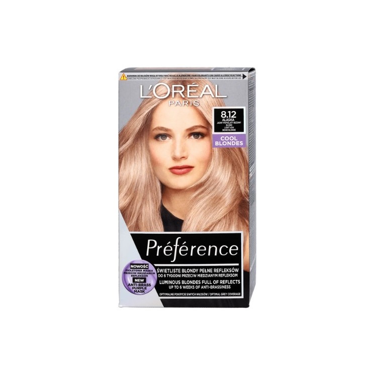 L'oreal Preference Haarfärbemittel /8.12/ Helles Blond