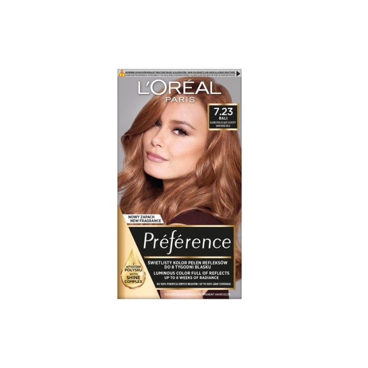 L'oreal Preference Hair dye /7.23/ Blond Opalescent-golden Deep Rose Gold