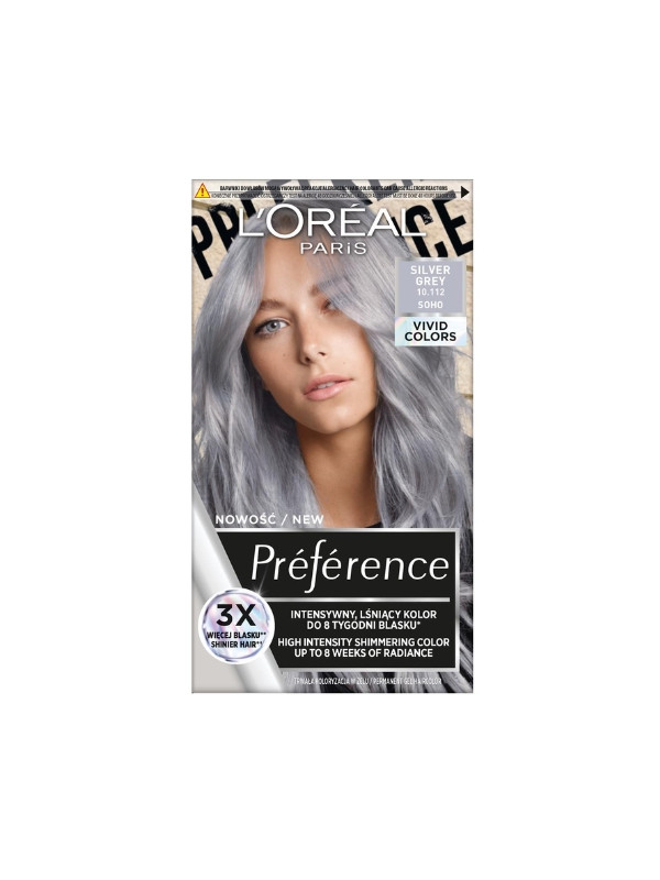 L'oreal Preference Vivid Colors Farba do włosów /10.112/ Silver Grey