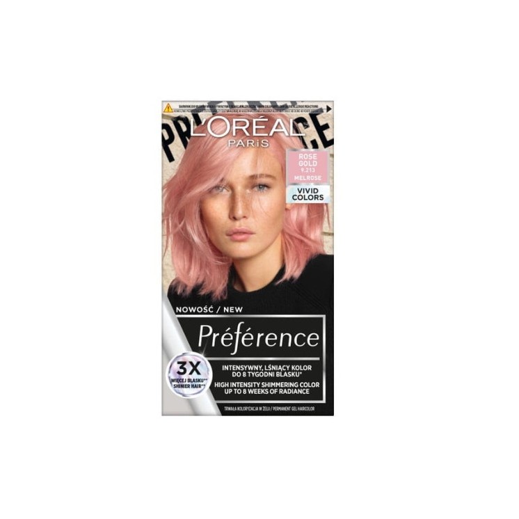 L'oreal Preference Vivid Colors Hair dye /9.213/ Rose Gold