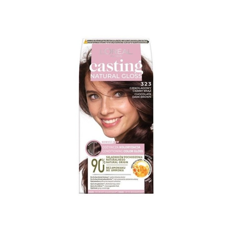 L'oreal Casting Natural Gloss Haarfärbemittel /323/ Schokoladen-Dunkelbraun