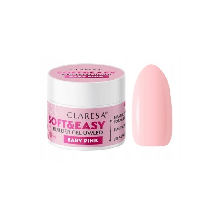 Claresa Soft & Easy Nagelbouwgel Baby Pink 45 gr