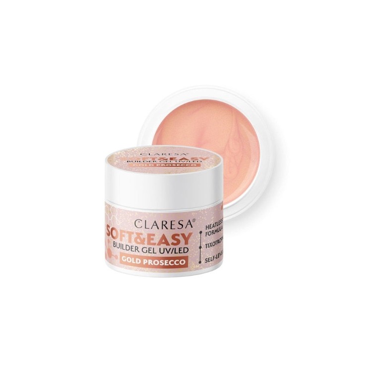 Claresa Soft & Easy Nagelaufbaugel Gold Prosecco 45 g