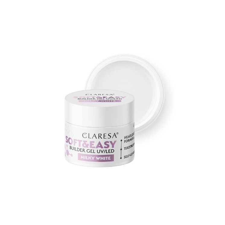 Claresa Soft & White Nagelaufbaugel Milky 45 g