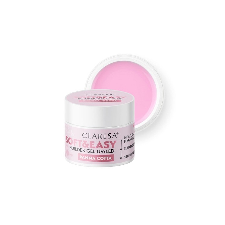 Claresa Soft & Easy Panna Cotta nail building gel 45 g