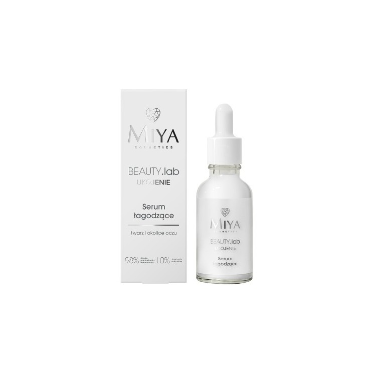 Miya Cosmetics BEAUTY .lab Soothing Beruhigendes Serum für Gesicht und Augenpartie 30 ml