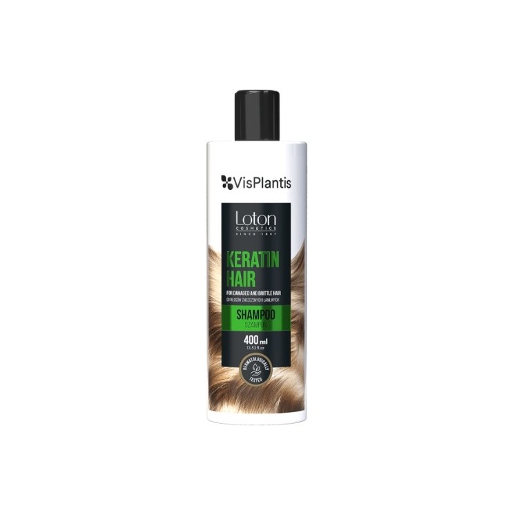 Vis Plantis Loton Shampoo für strapaziertes und brüchiges Haar mit Keratin 400 ml(31-12-2025)