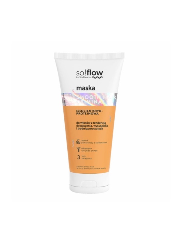 So!flow Emolientowo - Proteinowa Maska do włosów średnioporowatych z tendencją do puszenia 200 ml