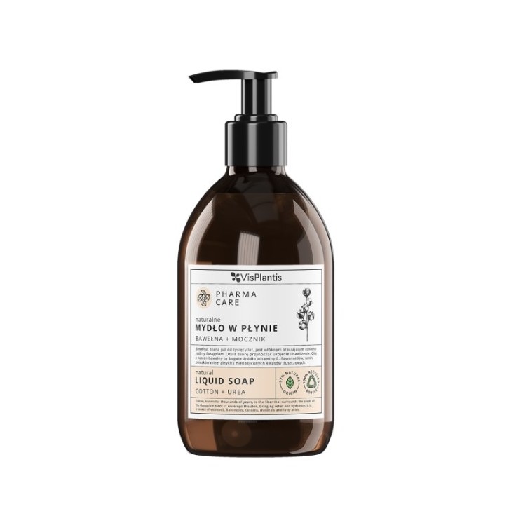Vis Plantis Pharma Care Natural Liquid Soap Cotton + Urea 500 ml