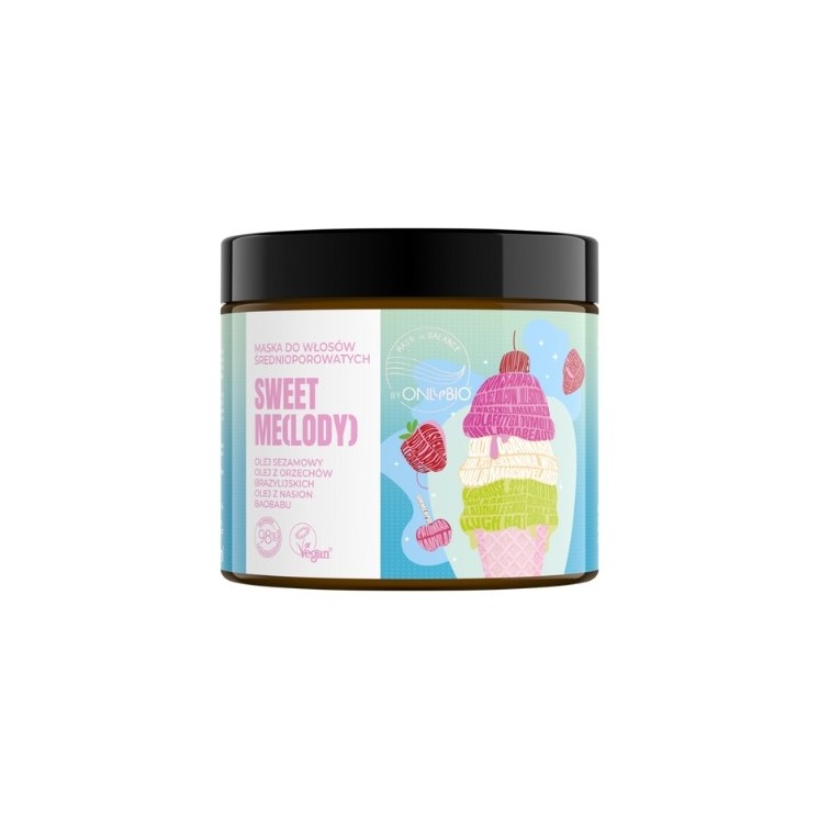 ONLYBIO Hair in Balance Sweet Me (Eiscreme) Maske für Haare mit mittlerer Porosität 400 ml