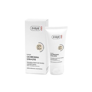 Ziaja Med SPF 50+ Getönte Gesichtscreme für normale und vaskuläre Haut Heller Farbton 50 ml