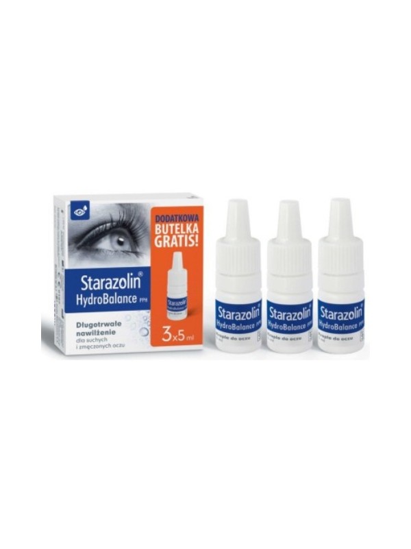 Starazolin HydroBalance PPH Krople do oczu 3x5 ml