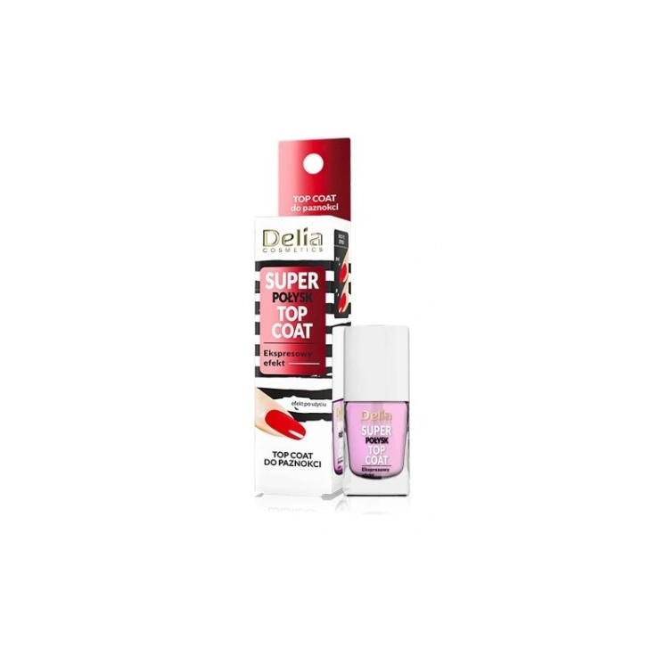 Delia Super Gloss Top Coat für Nägel Wirkung in 12 Tagen 11 ml
