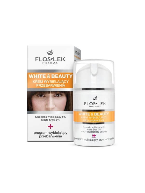 Floslek White & Beauty Krem do twarzy wybielający przebarwienia 50 ml