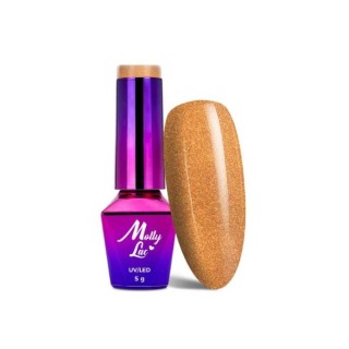 MollyLac /620/ Story Time Hybrid Nail Polish Golden Gift 5 ml