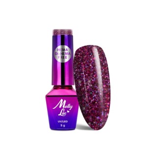 MollyLac /633/ Spotlight Hybrid Nail Polish Passionate 5 ml
