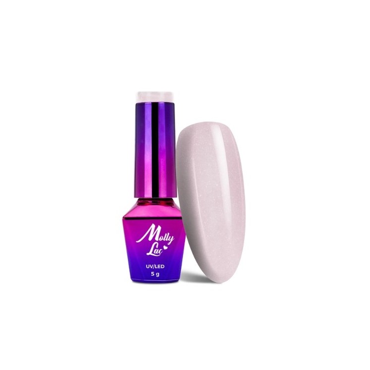 MollyLac /223/ Winter Crystalize Hybrid Nail Polish Sugar Blush 5 ml