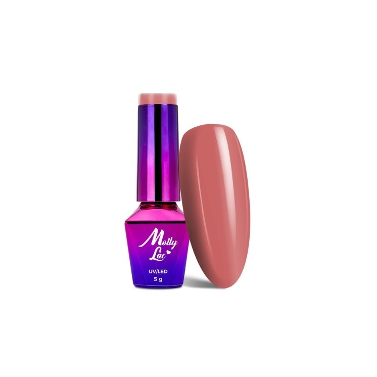 MollyLac /513/ Miss Iconic Coral Gloos Hybrid Nail Polish 5 ml