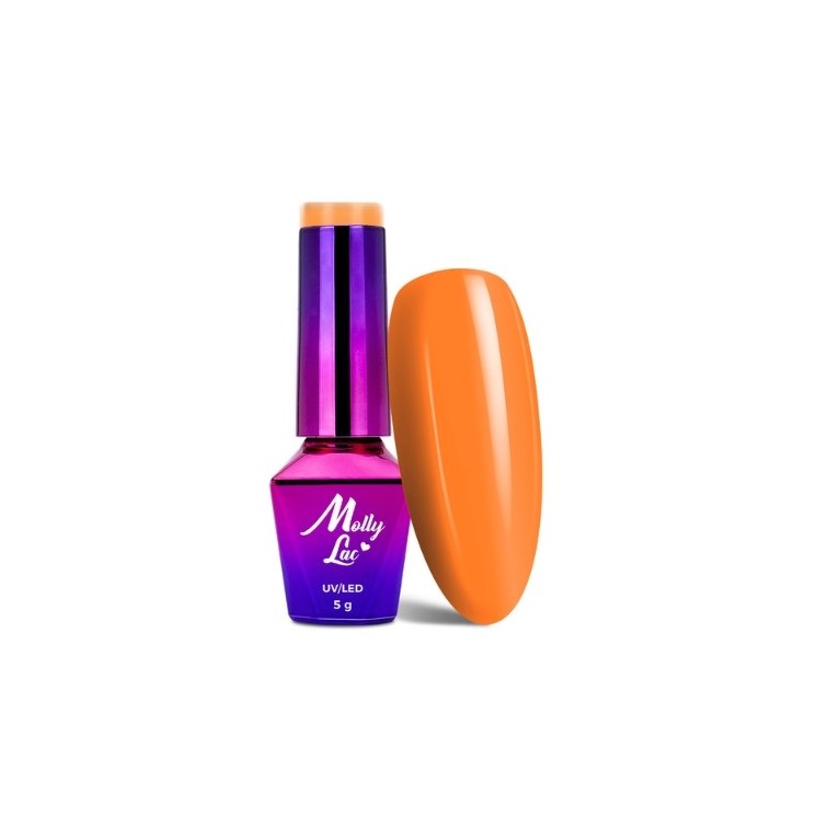 MollyLac /133/ Bubble Tea Hybride Nagellak Naranja 5 ml