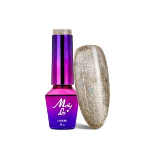 MollyLac /32/ Queens of Life Perfect Gold Hybrid Nail Polish 5 ml