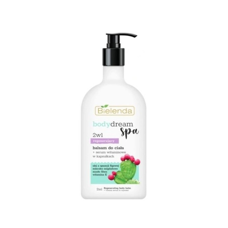 Bielenda Body Dream Spa 2в1 відновлюючий бальзам для тіла + вітамінна Serum в капсулах Опунція 350 мл