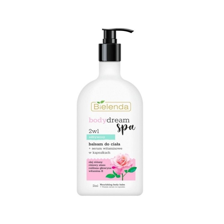 Bielenda Body Dream Spa 2in1 nährender Körperbalsam + Serum in Kapseln Rose 350 ml