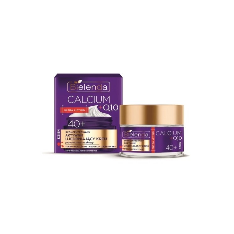 Bielenda CALCIUM + Q10 geconcentreerde, actief verstevigende Anti-rimpel gezichtscrème 40+ voor de dag 50 ml