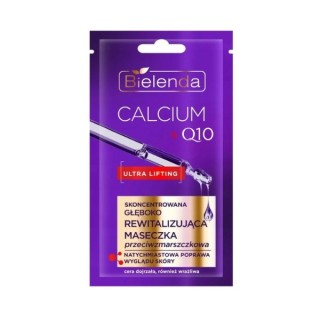 Bielenda CALCIUM + Q10 концентрована глибоко ревіталізуюча маска для обличчя проти зморшок 8 г