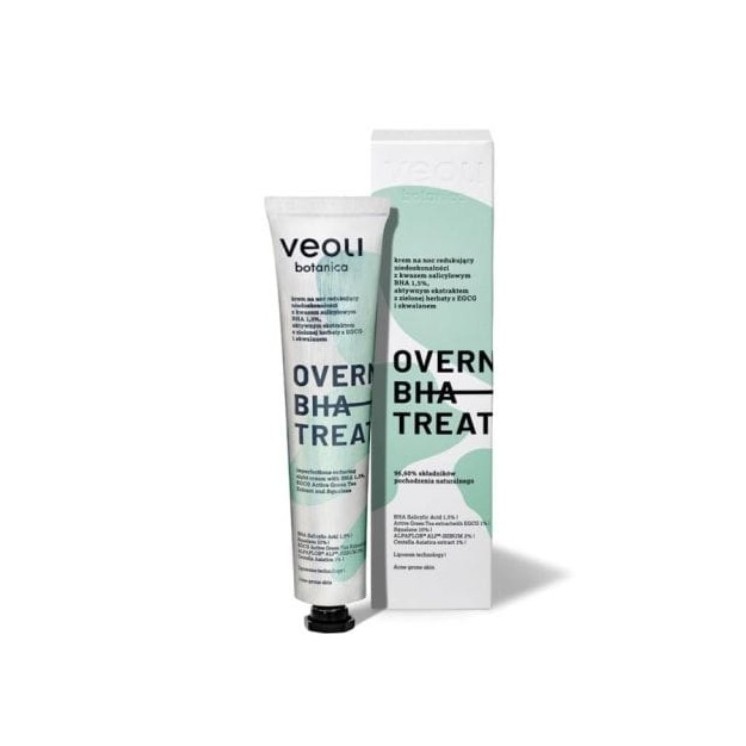 Veoli Botanica Overnight BHA Treatment vermindert imperfecties Nachtgezichtscrème 50 ml