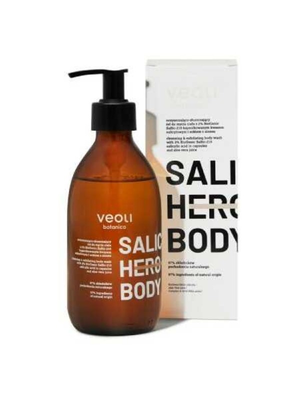 Veoli Botanica Saltic Hero Body oczyszczająco-złuszczający Żel do mycia ciała z kwasem salicylowym 280 ml