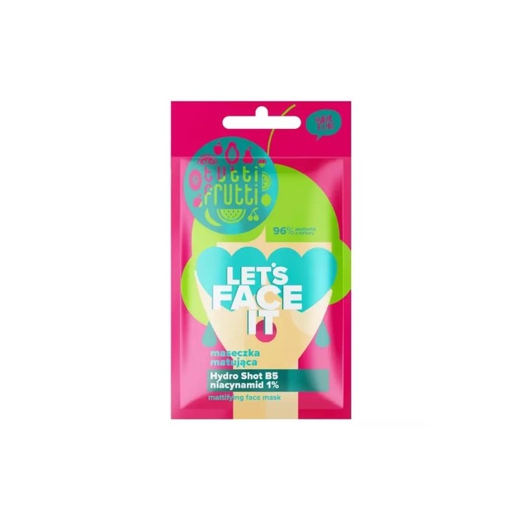 Farmona Tutti Frutti Let's Face It Mattifying Face Mask with Niacinamide 1% + Hydro Shot B5 7 g