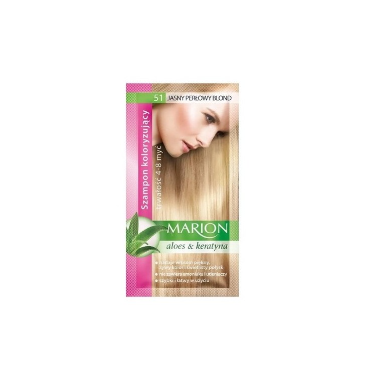 Marion Colorationsshampoo mit Aloe-Extrakt 4-8 Haarwäschen /51/ Helles blond 40 ml
