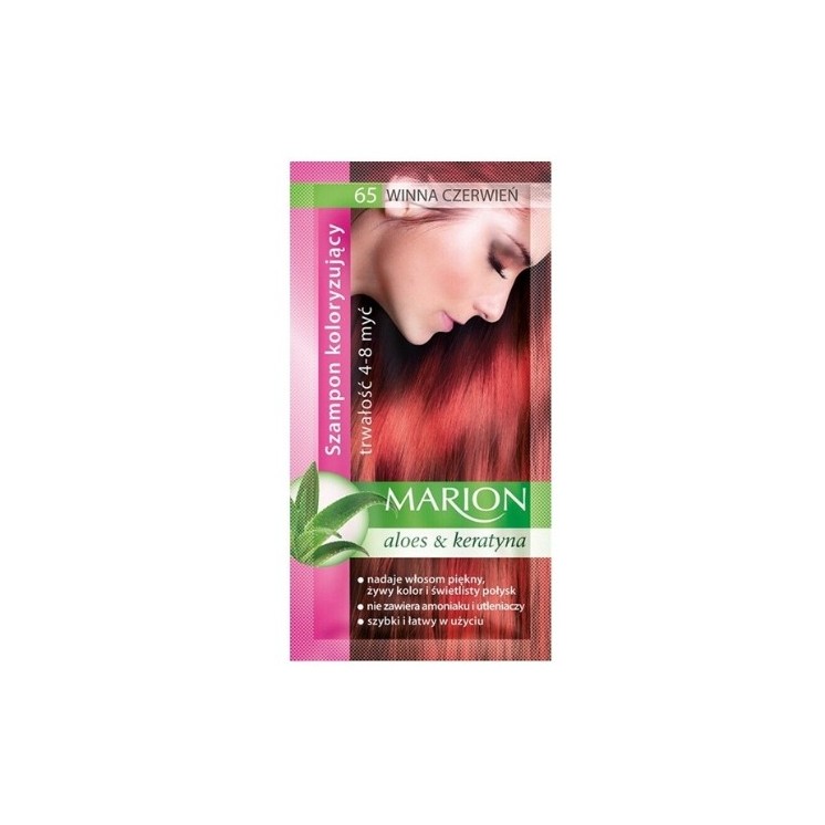 Marion Färbeshampoo mit Aloe-Extrakt 4-8 Wäschen /65/ Weinrot 40 ml
