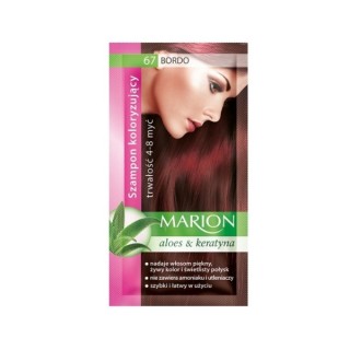 Marion Coloring shampoo with aloe extract 4-8 washes /67/ Burgundy 40 ml