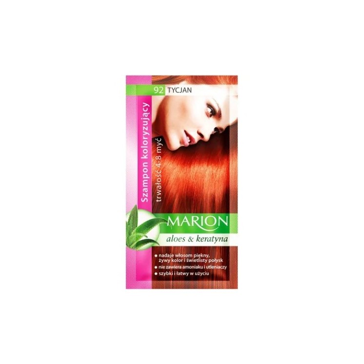 Marion Kleurshampoo met aloë-extract 4-8 wasbeurten /92/ Titiaan 40 ml