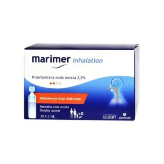 Marimer Inhalatie Natuurlijk hypertoon zeewater 2,2% in ampullen 30 x 5 ml