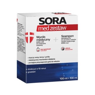 Sora Med Head Lice Control Kit Рідина 100 мл + Шампунь 100 мл