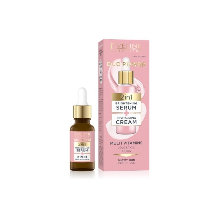 Eveline Duo Power 2in1 Illuminating Serum + Revitalizing Face Cream 18 ml