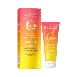 Eveline Vitamin C 3x Action Feuchtigkeitsspendende und schützende Gesichtscreme mit SPF50 Filter 30 ml