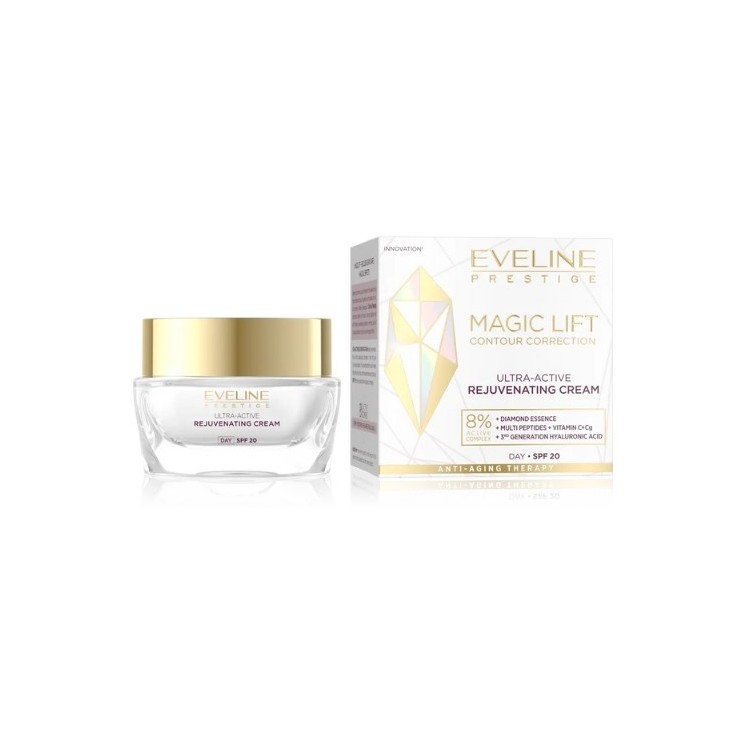 Eveline Magic Lift Ultra – aktive, verjüngende Gesichtscreme mit SPF20 Filter, 50 ml