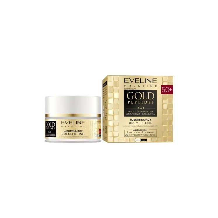 Eveline Gold Peptides Firming Cream – Facelifting 50+ 50 ml
