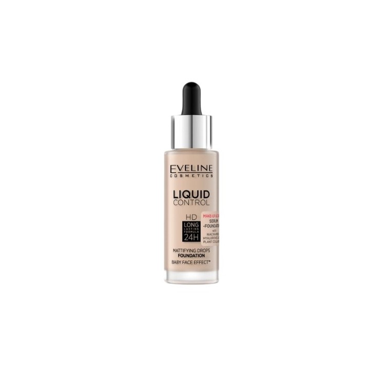 Eveline Liquid Control Gesichtsgrundierung mit Niacinamid in Droper /010 Beige Light ml