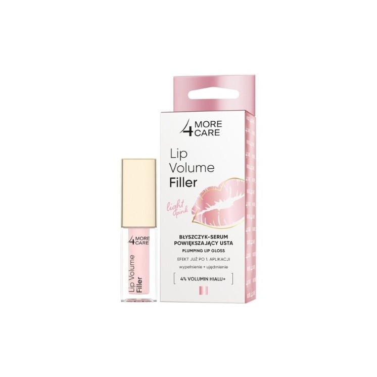 More 4 Care Lip Volume Filler Lip gloss - serum для збільшення губ Light Pink 4,8 г
